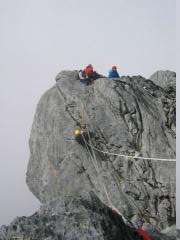 Lorenzo climbing to the summit transmitted by Lorenzo via satellite phone